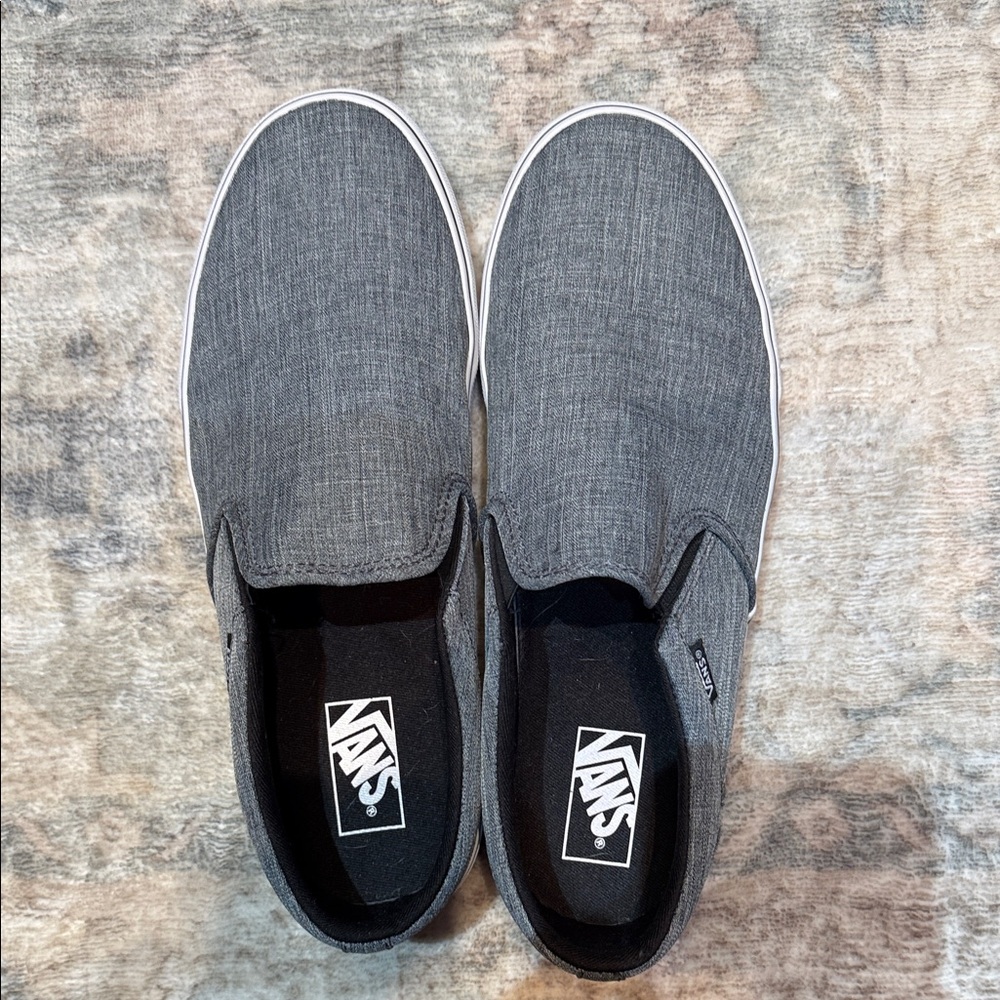 Vans Men's Charcoal Slip-On Sneakers